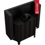 Krbová vložka Kratki Nadia 14kW s výsuvem, černé obložení Termotec